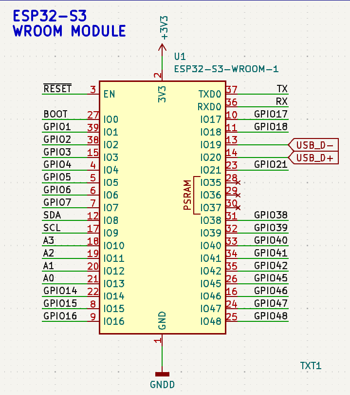 ESP32-S3 Module Pinouts
